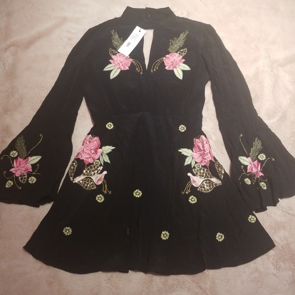 Millie Mackintosh Rose Embroidery Flare Dress - Picture 3 of 4
